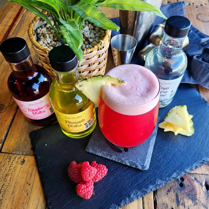 Pineapple and Raspberry Sour Cocktail Kit Newy Distillery