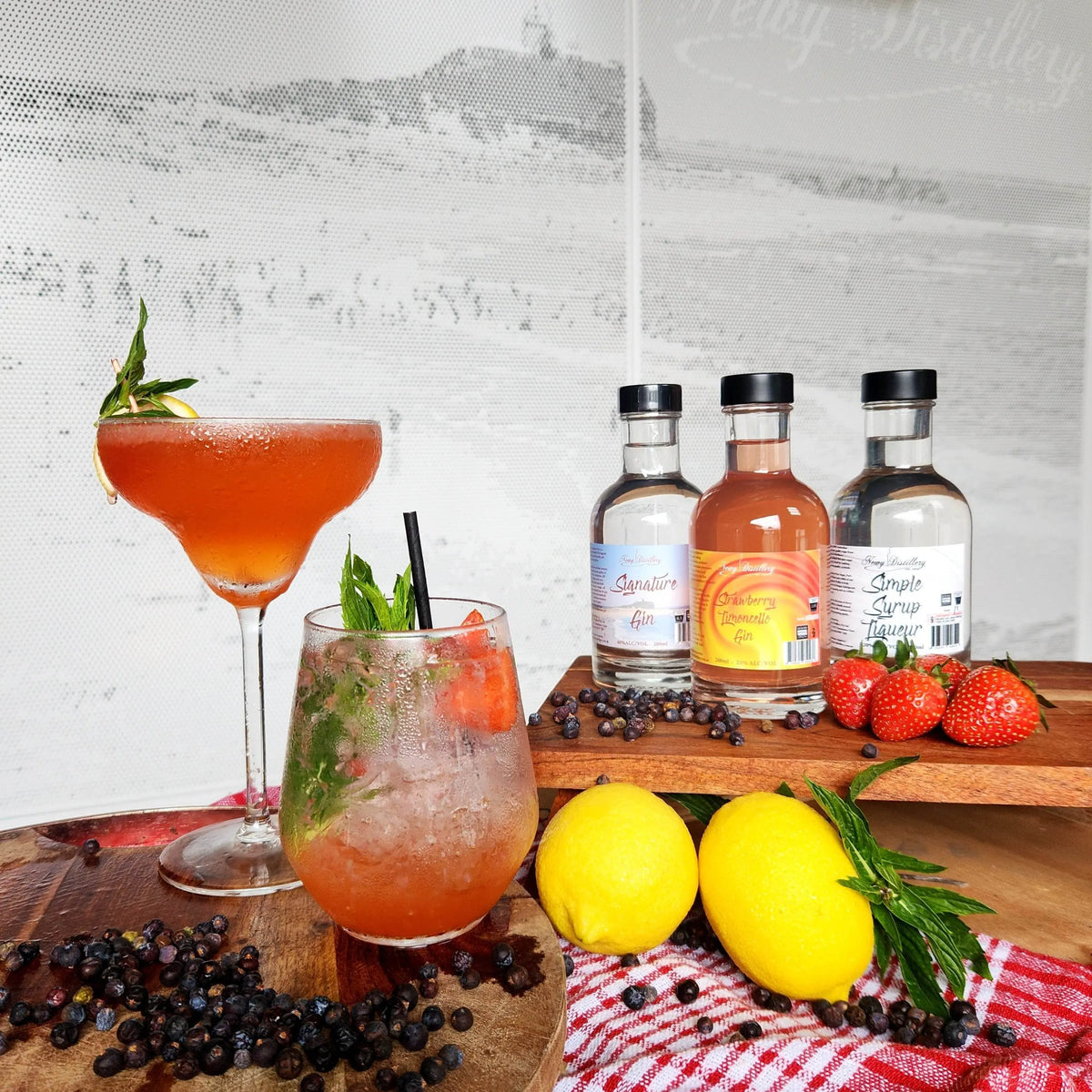 Strawberry Summer Serenade Cocktail Kit Newy Distillery