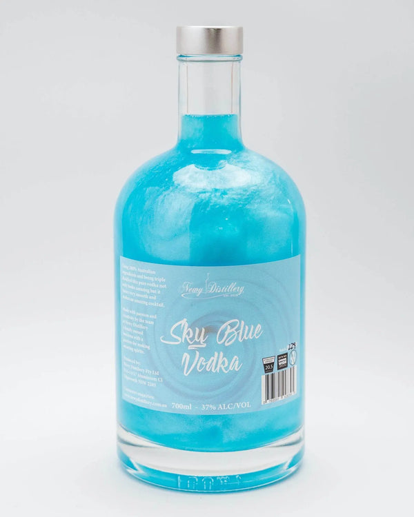 Sky Blue Shimmer Vodka Newy Distillery