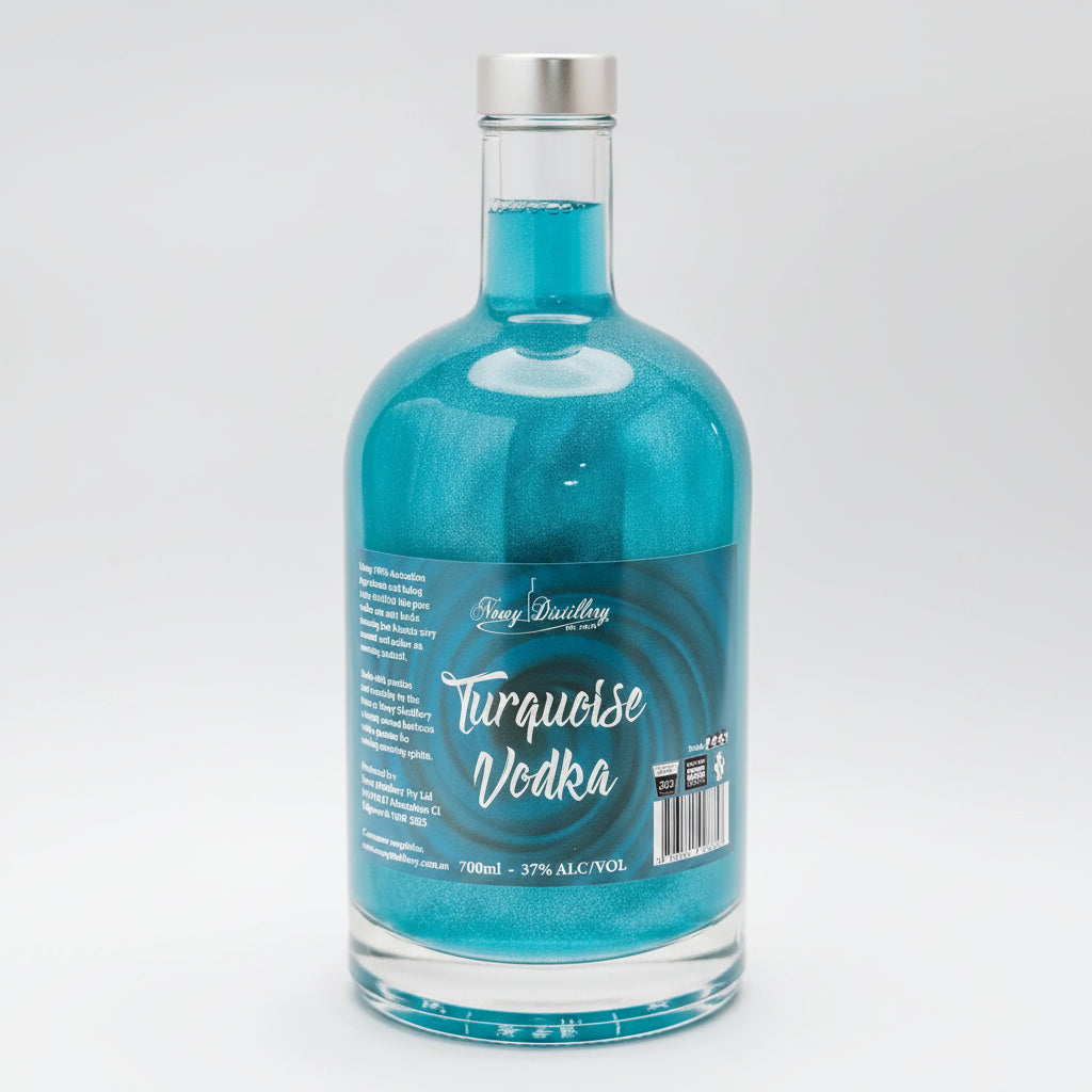 Turquoise Shimmer Vodka Newy Distillery