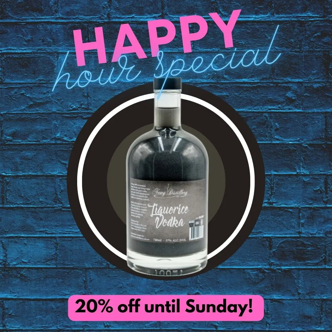 HAPPY HOUR WEDNESDAYS! THIS WEEK 20% OFF LIQUORICE VODKA!
