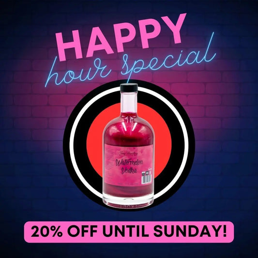 Happy Hour Wednesdays! This Week 20% Off Watermelon Vodka!