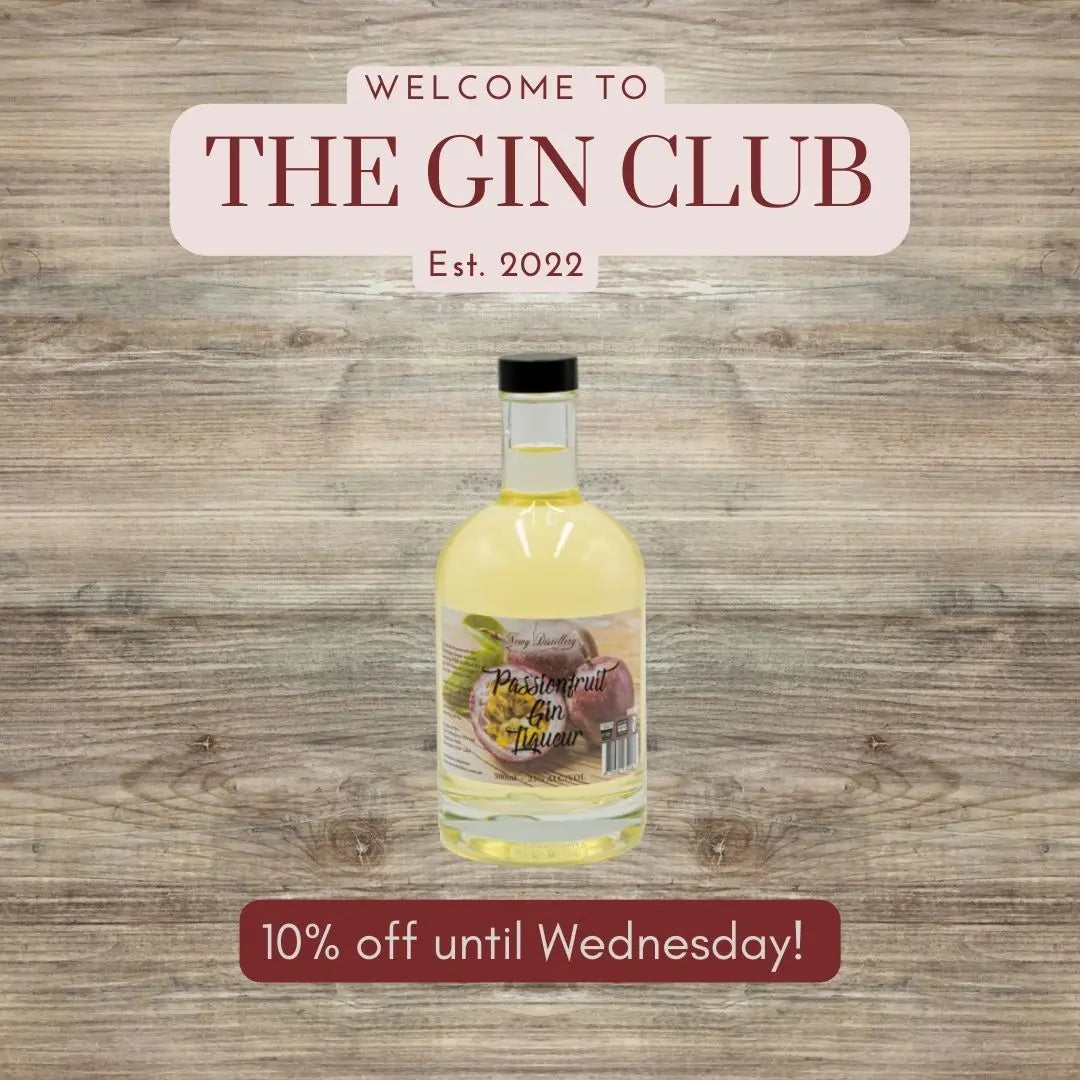 THE GIN CLUB. THIS WEEK 10% OFF PASSIONFRUIT GIN LIQUEUR