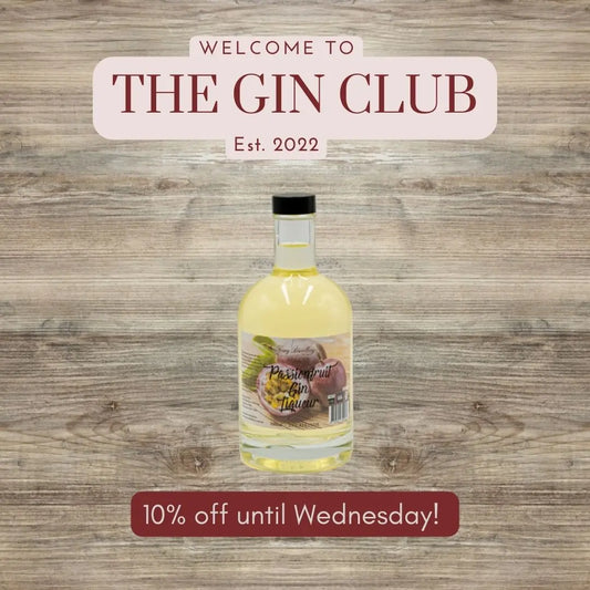 THE GIN CLUB. THIS WEEK 10% OFF PASSIONFRUIT GIN LIQUEUR