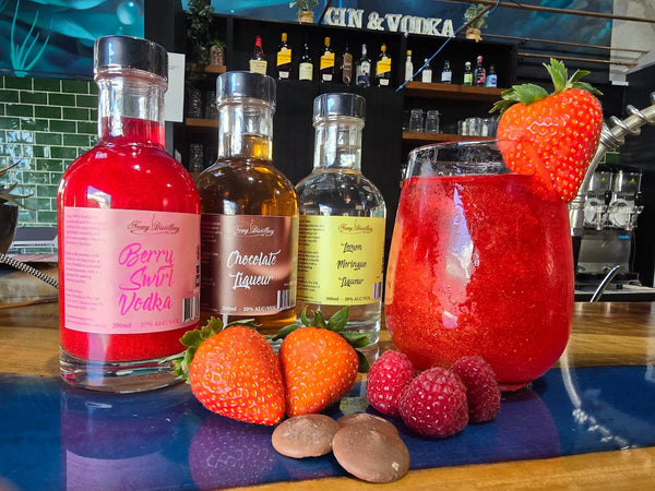 Choc-Berry Meringue Swirl Cocktail kit Newy Distillery