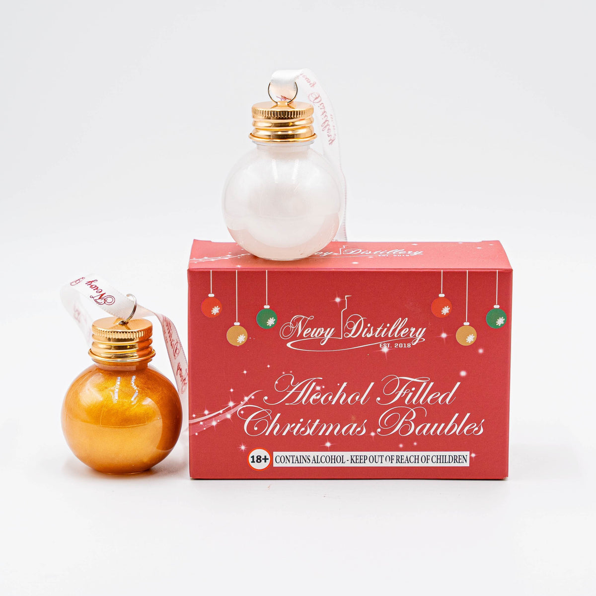Christmas Flavoured Vodka Baubles 2 Pack - Honeycomb and Campfire Newy Distillery